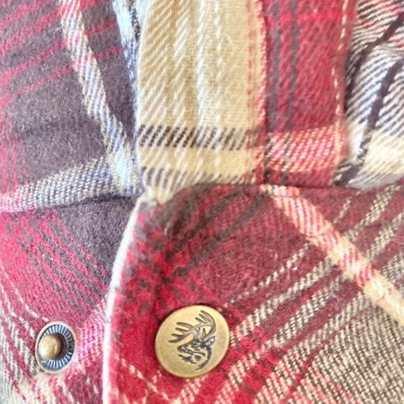 Plaid Casual Utility Jacket (Red/Yellow) - Picture 8 of 9